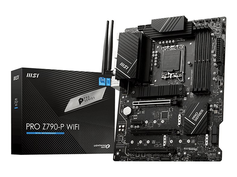 Placa base  - PRO Z790-P WIFI MSI, ATX, ATX, Intel Z790, LGA 1700, Negro