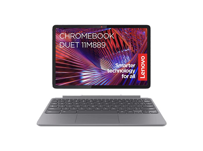 Portátil - Lenovo Chromebook Duet 11M889, 10.95" WUXGA, MediaTek Kompanio 838, 8GB RAM, 128GB eMMC, Mali-G57, Google Chrome OS, Incl Funda y Pen, Gris