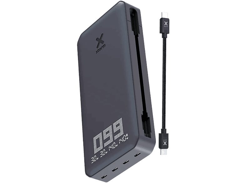 Powerbank - Xtorm Titan Ultra, 27000 mAh, 200W, 4 puertos, Carga rápida, Compatible con portátiles, Negro