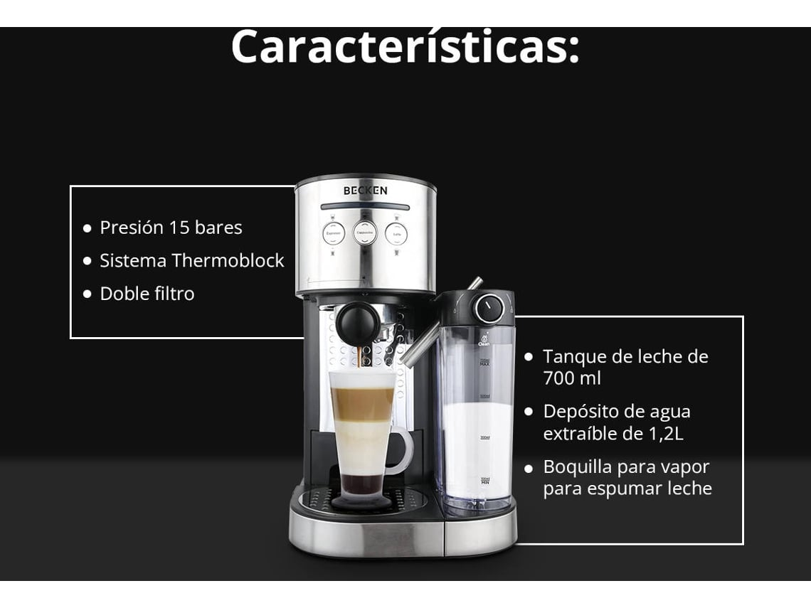 Cafetera BECKEN BECM4567 (15 bar - Café Molido)