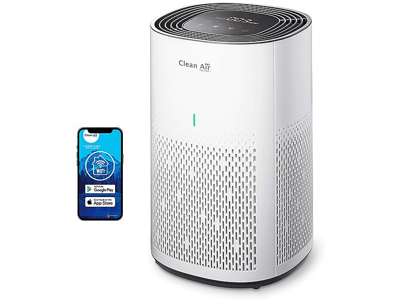 Purificador de aire - CLEAN AIR OPTIMA Ionizador HEPA CA-505, 23 W, Blanco