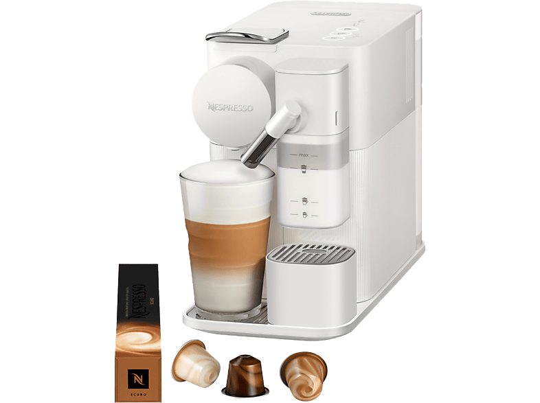REACONDICIONADO Seminuevo Bueno Cafetera de cápsulas - Nespresso De'Longhi Lattissima One EN510.W, 1450 W, 19 bar, Blanco