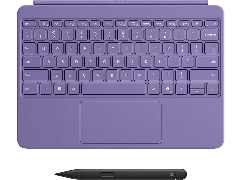 REACONDICIONADO Seminuevo Muy bueno Teclado  - Microsoft Surface Pro 12", Conexión Magnética, Retroiluminación, Incluye Pen, Violet