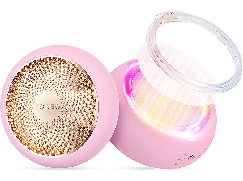 Rejuvenecedor facial - FOREO UFO 3, Apagado automático, Rosa perla