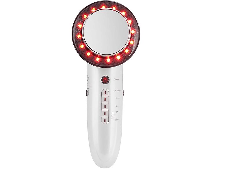 Rejuvenecedor facial - IDERMIA Cuidado de la piel 6 en 1. Incluye guantes y pads de EMS., Cara, Blanco