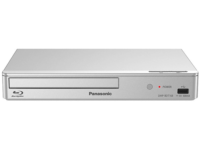 Reproductor de Blu-Ray - PANASONIC DMP-BDT168EG, Full HD, USB|WiFi|USB 2.0|HDMI|RJ-45|Ethernet, Plata