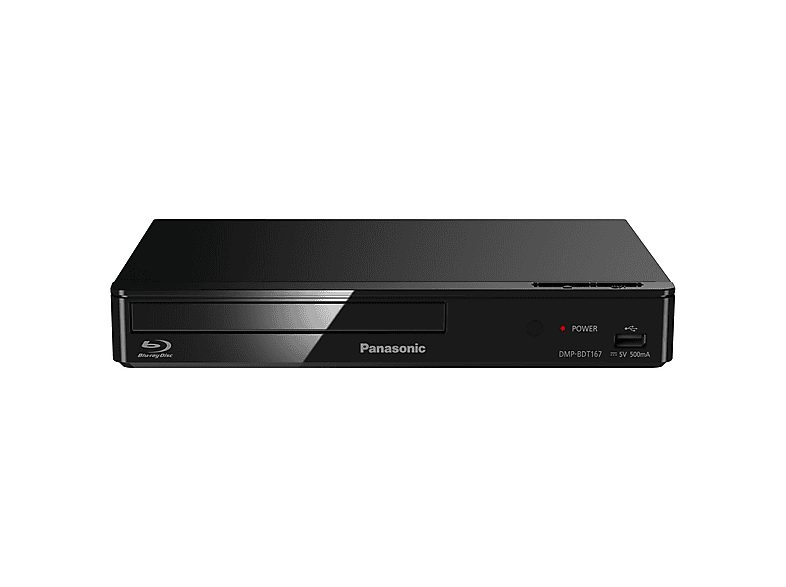 Reproductor de DVD - PANASONIC DMP-BDT167EG, Ultra HD 4K, Bluetooth|USB|WiFi|USB 2.0|HDMI|RJ-45|Ethernet, Negro