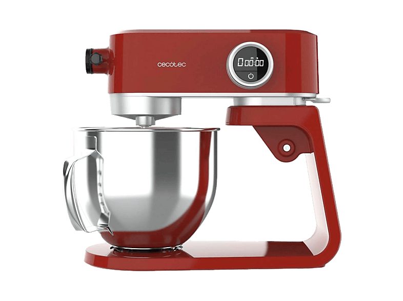 Robot amasador - Cecotec Twist&Fusion 4000 Luxury Red, 800 W, 8 Velocidades, Rojo