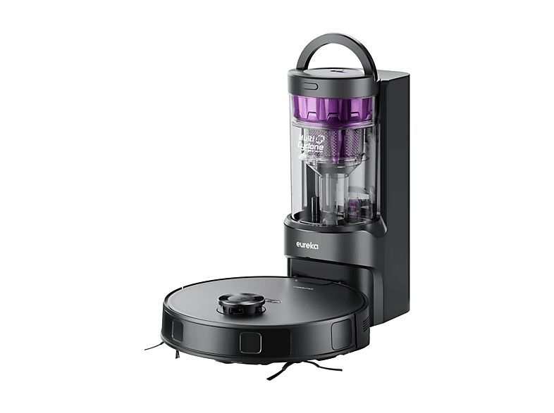 Robot aspirador - EUREKA E20 Plus, 40 W, Potencia de succión 1,5 kPa, Depósito 1,5 l, Autonomía 180.0 min, Negro