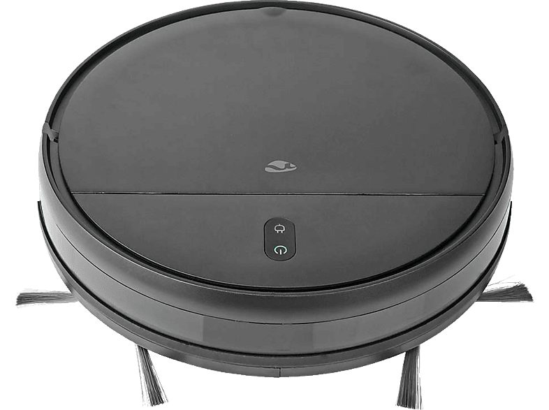 Robot aspirador - NEDIS WIFIVCR001CBK, 14,4 V, Potencia de succión 1400 kPa, Depósito 0,2 l, Autonomía 90 min, Negro
