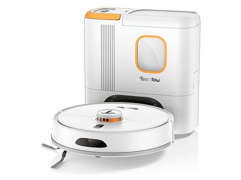 Robot aspirador - TEENDOW D20S MAX+  Bianco, Depósito 250 ml, Autonomía 180min, Blanco