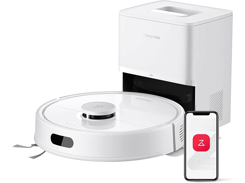 Robot Aspirador y Fregasuelos - ROBOROCK Q7 BF+, 40 W, Potencia de succión 8 kPa, Depósito 200 ml, Autonomía 150 Min., Blanco