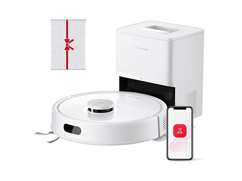 Robot Aspirador y Fregasuelos - ROBOROCK Q7 BF+ Set, 40 W, Potencia de succión 8 kPa, Depósito 200 ml, Autonomía 150 Min., Blanco