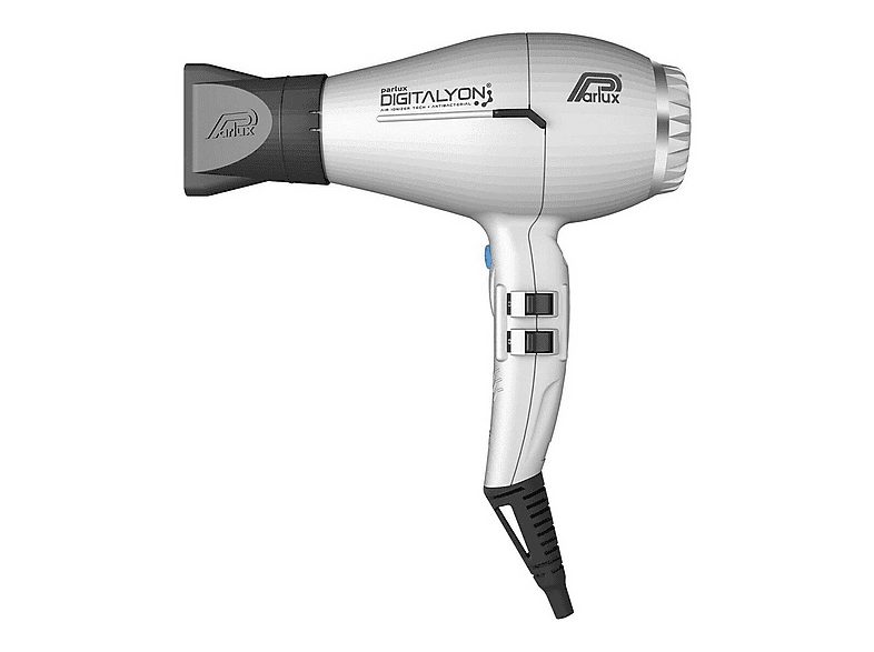 Secador - PARLUX Digitalyon, 2400 W, 4 niveles temperatura, Difusor incluido, Plateado
