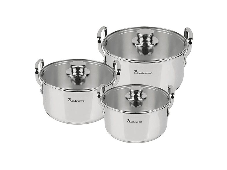 Set 6Pc Bateria De Cocina Acero Inoxidable Inducción Smart - MASTERPRO BGMP-2145