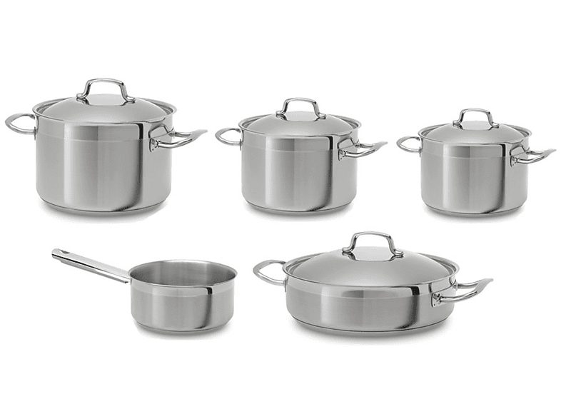 Set Batería - TEKA Set Batería Inducción, 1 l, Acero inoxidable, Inox