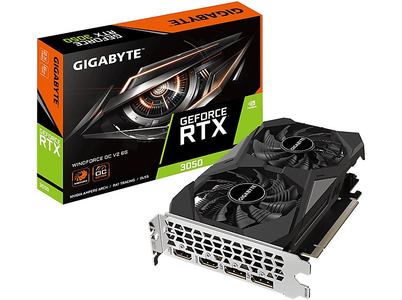 Tarjeta gráfica - GIGABYTE GeForce RTX 3050 WINDFORCE OC V2 6G, GDDR6, PCI Express 4.0