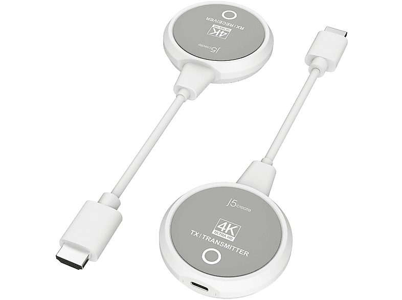 Transmisor de señal  - JVAW75-N HDMI 4K ScreenCast J5CREATE, Blanco / gris